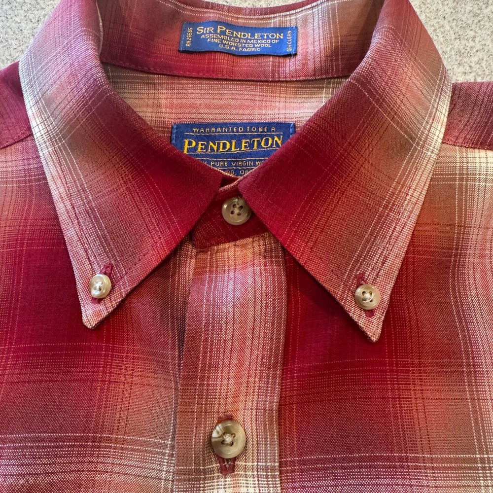 Medium Sir Pendleton Lightweight Wool Euc Longsle… - image 3